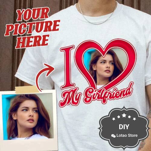 I Love My Girlfriend T Shirt Custom I Heart My Girlfriend Gr