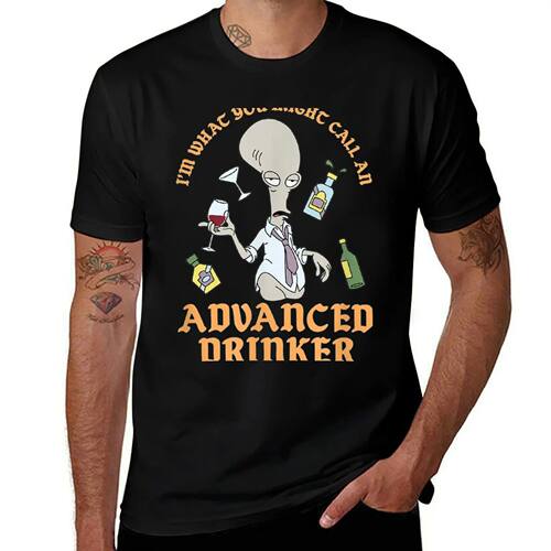 Advanced Drinker T-Shirt basketball graphic tees baggy shirt