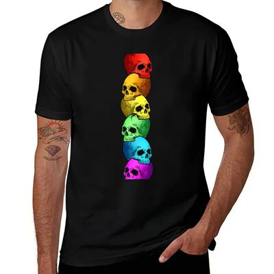 Rainbow skulls T-Shirt tshirts personalised aesthetic clothe