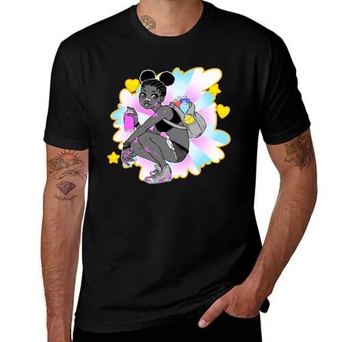 Spray Paint Girl T-Shirt vintage anime shirt sports fans gra