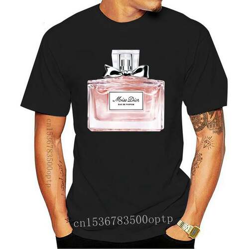 New Paris Perfume Female T-Shirt Eau parfum flowers Print T