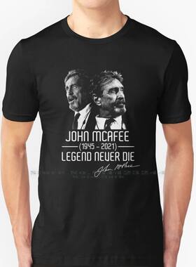 The Legend John Mcafee 100% Cotton T Shirt Rip Mcafee Rip Jo