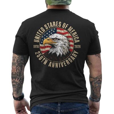 250 Years America Patriotic Shirt Bald Eagle 250th Anniversa