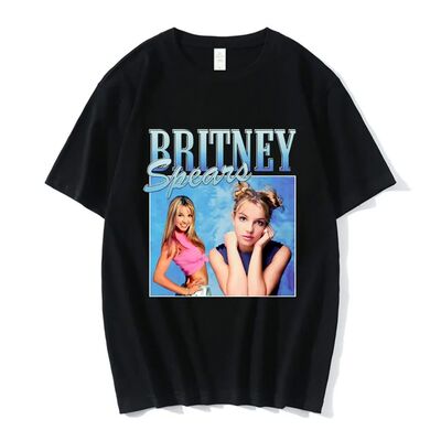 90s Singer Britney Spears Beautiful Photo Graphic Print T-sh