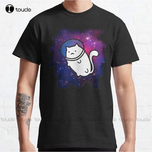 New Fat Cat In Space 1 Classic T-Shirt Cotton Tee Shirt S-5X