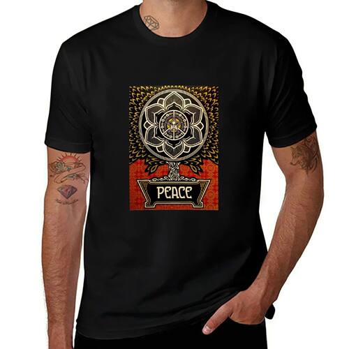 Peace Fose Flower T-Shirt customizeds plus sizes basketball