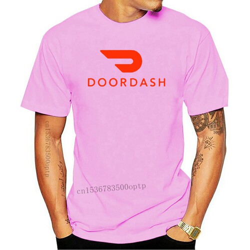 New DoorDash 2021 Logo 2 Black White T Shirt Size S M L XL 2