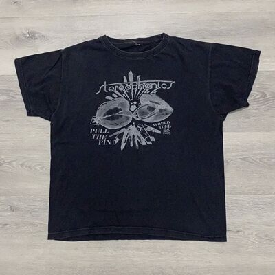 Stereophonics Vintage T Shirt Black Boxy Fit Band Size Mediu