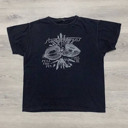 Stereophonics Vintage T Shirt Black Boxy Fit Band Size Mediu