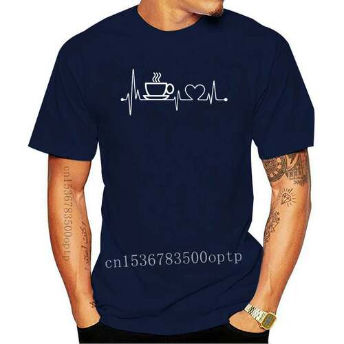 New coffee heartbeat lifeline Print Women tshirt Cotton Casu