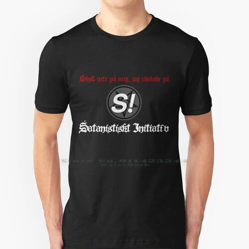 Skyll Inte P? Mig 100% Cotton T Shirt Satanic Satanistiskt I