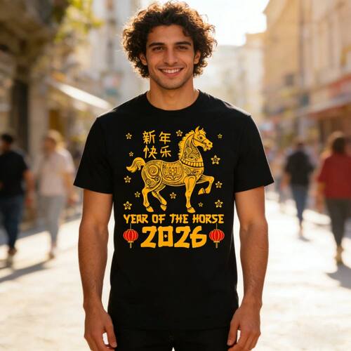 Chinese New Year 2026 Year of The Horse T-Shirt Zodiac Horse