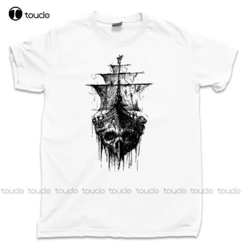 New Pirate Ghost Ship T-Shirt Funny Birthday Cotton Tee Vint