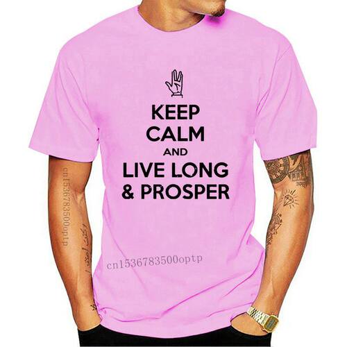 Printed Men T Shirt Cotton tshirt Keep calm prosper O-Neck S