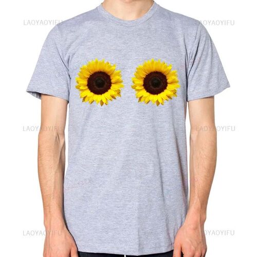 Good Sunflower Breasts T-Shirt Funny Boobs Flower Men Ladies