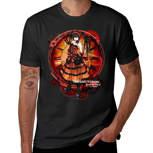 Tokisaki Kurumi Black Date-a-Live Anime T-Shirt summer tops