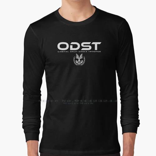 Hallo Trooper 100% Cotton Long Sleeve T Shirt Odst Orbital D