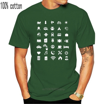 Travel Icon T Shirt - Backpacking Holiday Iconspeak Travelli