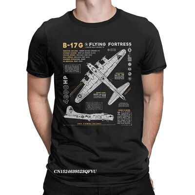 Men's Tee Shirt B-17 Flying Fortress Premium Cotton Tees Fig