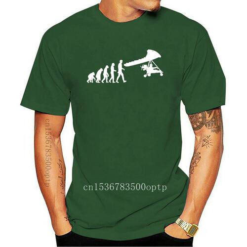 Evolution of Microlight Pilot Flying Flight Man T-Shirt TShi