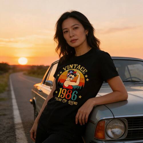 40th Birthday Gift Tshirt 40 Years Old for Women Vintage 198