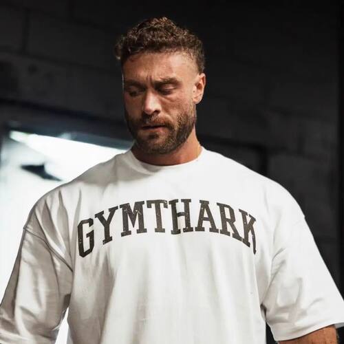 GYM Chris Alphabet Loose Heavy Men's Women's Cotton Sports S