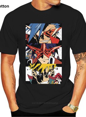 High Quality T-shirt Anime Tengen Toppa Gurren Lagann Kamina