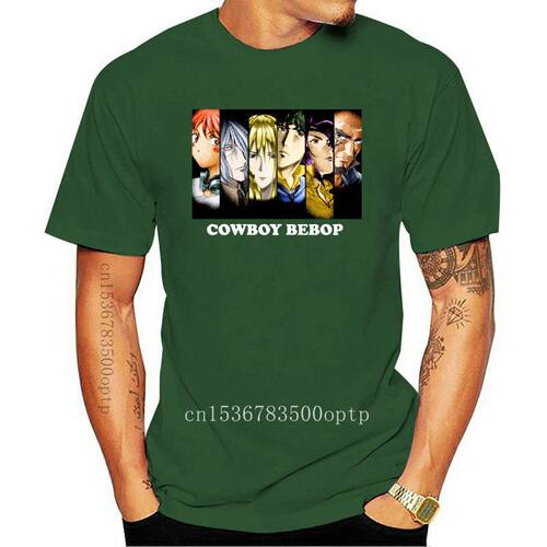 New COWBOY BEBOP Anime Manga Cast Cartoon Men's Black T-Shir