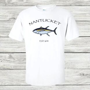 Massachusetts Nantucket Island Resort Fishing Tuna T Shirt.