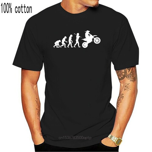 New Cotton Printed T-shirts Tees Evolution Motocross T Shirt