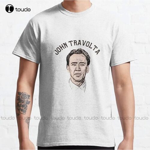 Sports Ed Nicolas Cage As John Travolta, (Black) Classic T-S