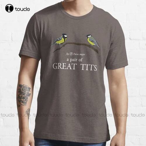 New A Pair Of Great Tits Funny Science Biology Birds T-Shirt