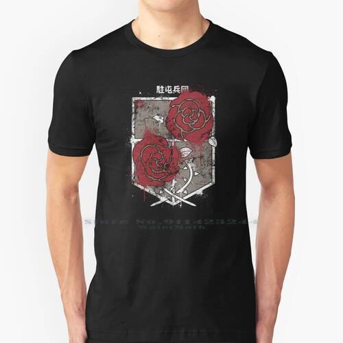100% Cotton T Shirt Shingeki No Kyojin Eren Rivail Rivaille