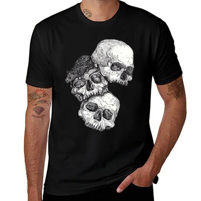 Skulls with rat T-Shirt shirts graphic tee funny shirt cotto
