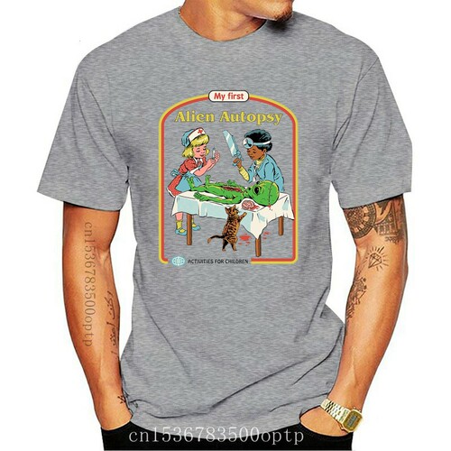 New Men T-shirts My First Alien Autopsy T Shirt Halloween Ho