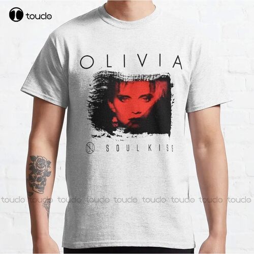Olivia Newton John Soul Kiss 1985 Classic T-Shirt Mens White