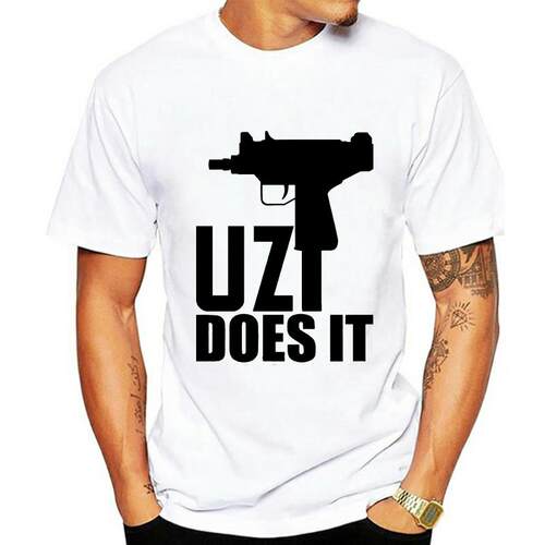 T-shirt pour hommes et femmes, Cool Uzi Gun Airsoft, jeu de