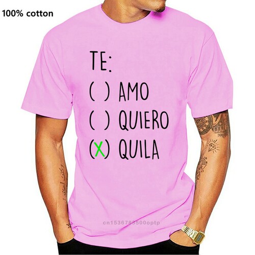 T-shirt Uomo Te Amo, Te Quiero, Tequila! Divertente, Persona