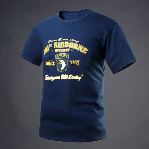 2025 New Tactical Army Fan Round Neck Short Sleeve T-shirt 1