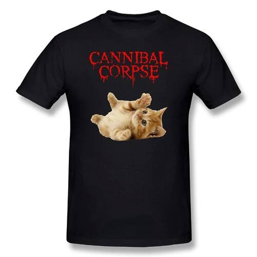 Cannibal Corpse T Shirt Cat Print Graphic Shirts Plus Size M