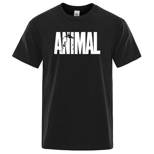 LE 2024 Fashion ANIMAL Letter Print Men T Shirts Street Funn