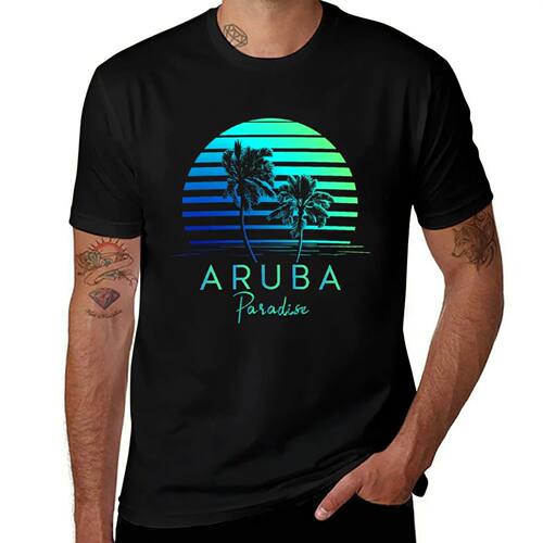 Aruba Beach Tropical Vibes Vacation Souvenir Gift T-Shirt ne