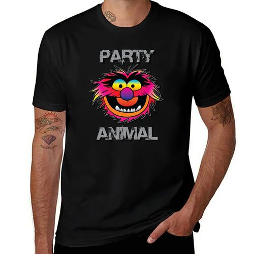 Party Animal Muppet - Grey T-Shirt summer clothes cute cloth
