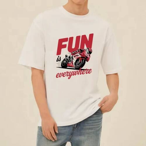 High Quality Men Women T-shirts Motorcycle Pattern Summer Co