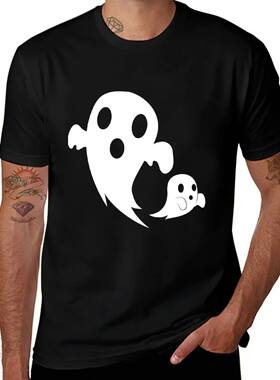 white ghost T-Shirt anime clothes funny gifts for a boy men