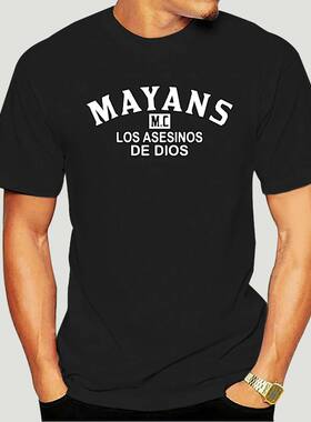 Men t-shirt Mayans MC White Slogan Front Print Only tshirt W
