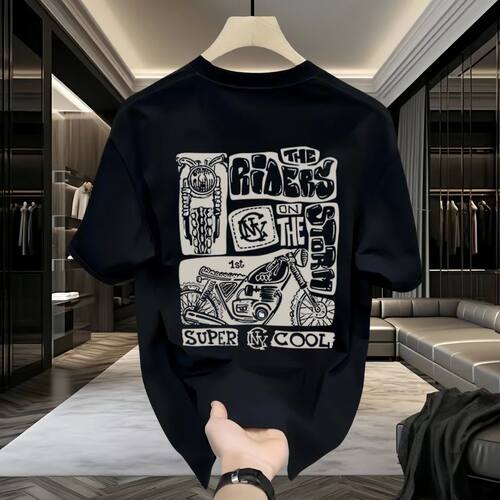 High-quality Short-sleeved T-shirt Summer New Printed Pocket