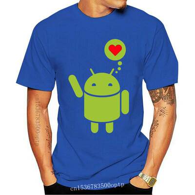 New Droid In Love Men T Shirt Funny Casual T-Shirt Coupons C