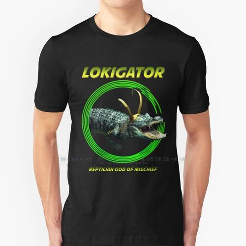 - Gator Reptilian God Of Mischief 100% Cotton T Shirt Varian