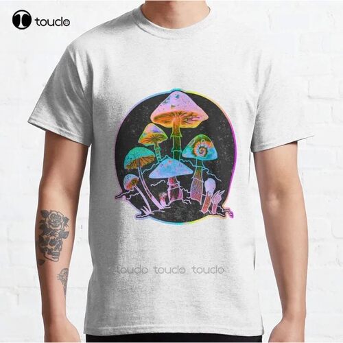 New Garden Of Shrooms Classic T-Shirt Cotton Men Tee Shirt C